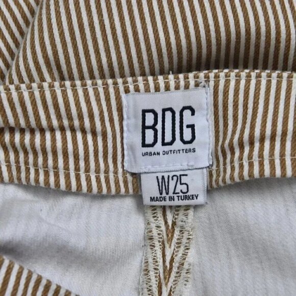 Urban Outfitter BDG Striped Floral Crop Kick Flare High Rise Pants Size 25 - Picture 10 of 11